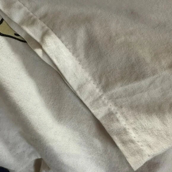 Vintage Betty Boop Boxing Men's White T Shirt Double Sided Graphics Size Large - Picture 4 of 4